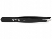 Grip Slanted Tip Claw Tweezer Matte Black