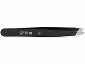 Grip Slanted Tip Tweezer Matte Black